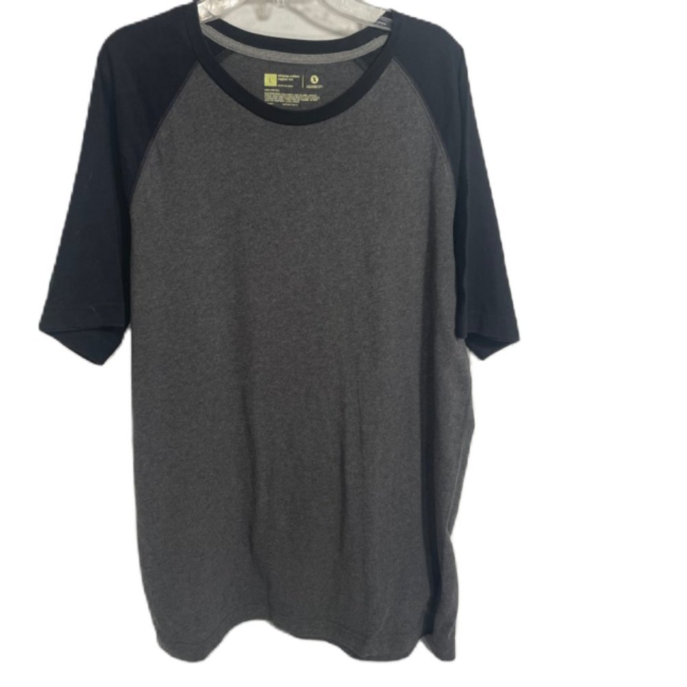 Xersion Men's Large T-Shirt Grey with Black Sleeve and Neckline